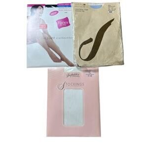 Mixed Brands Pantyhose Stockings Womens One Size Multicolor Control Top Lot 3
